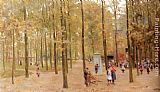 The Brink In Laren With Children Playing by Anton Mauve